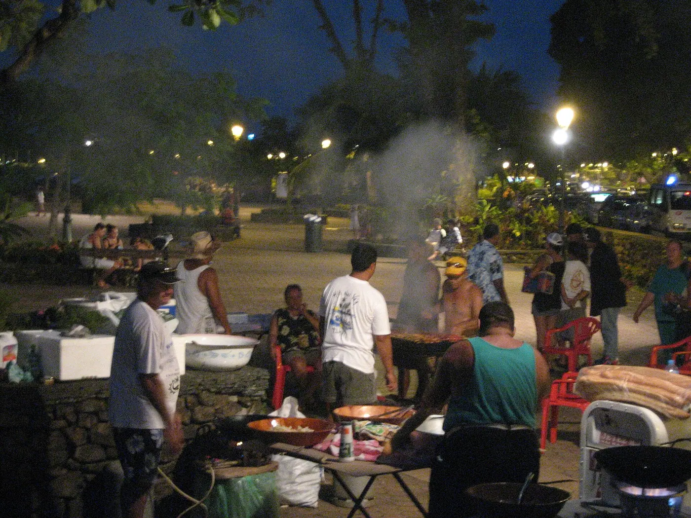 Stand de restauration de rue en Polynésie
