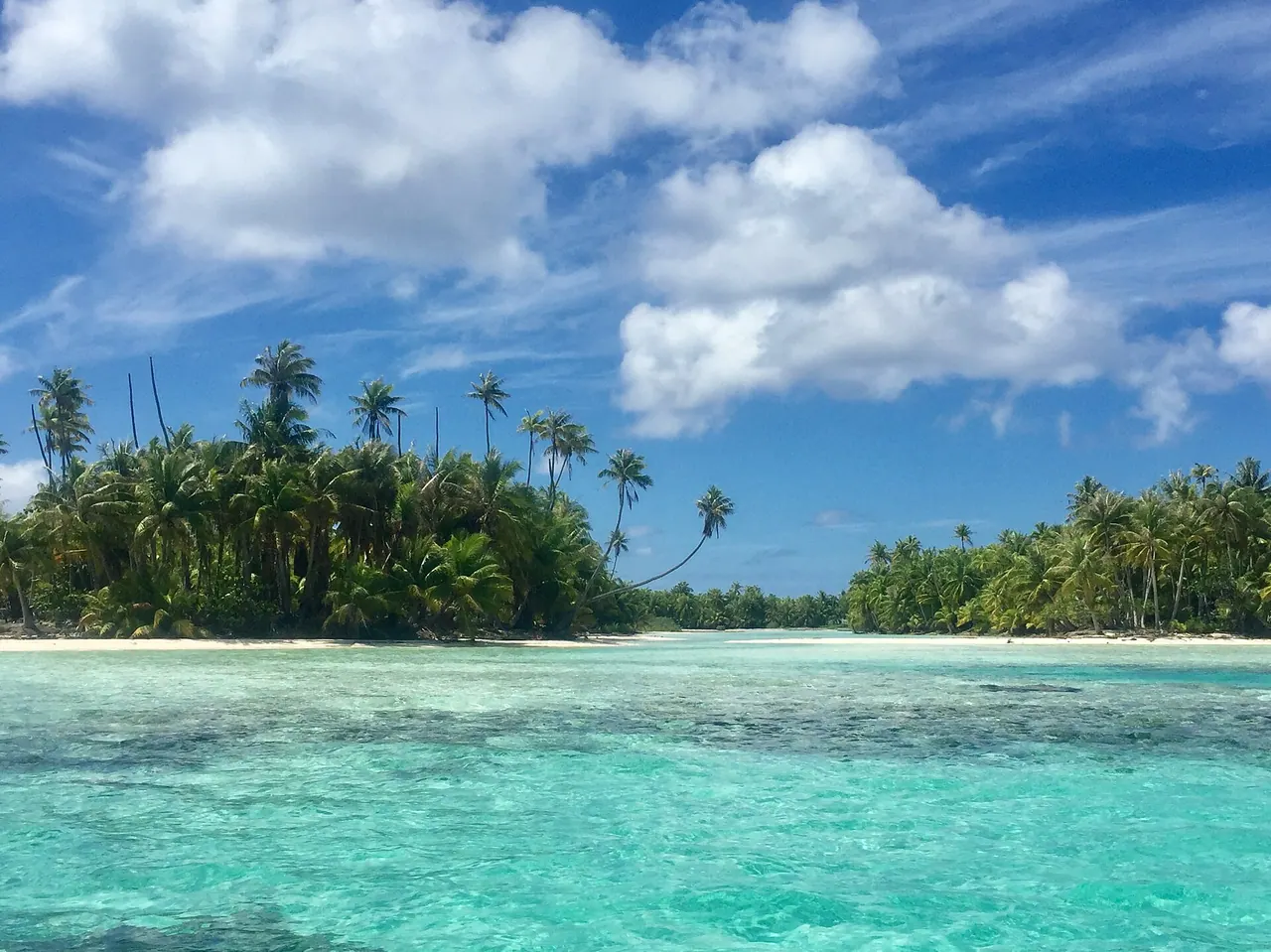 Motu, passe et lagon de Rangiroa