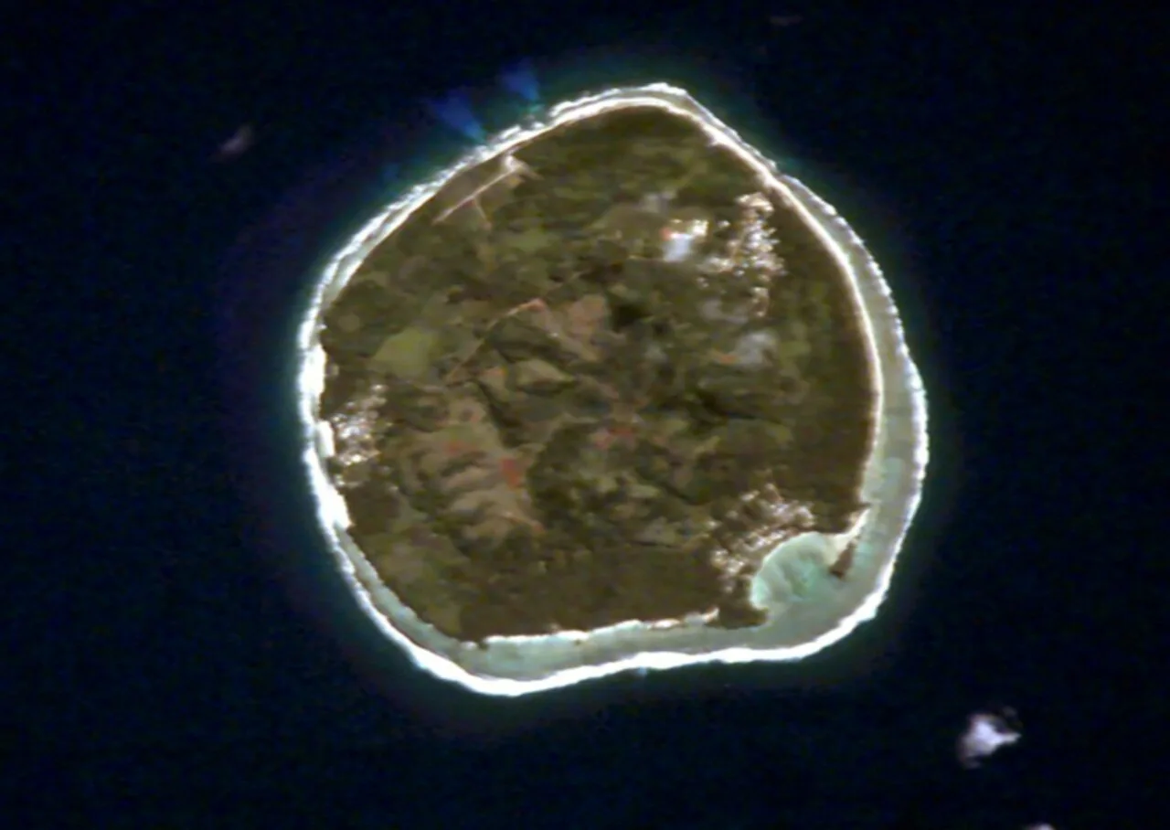 Rimatara vue depuis la Station spatiale internationale